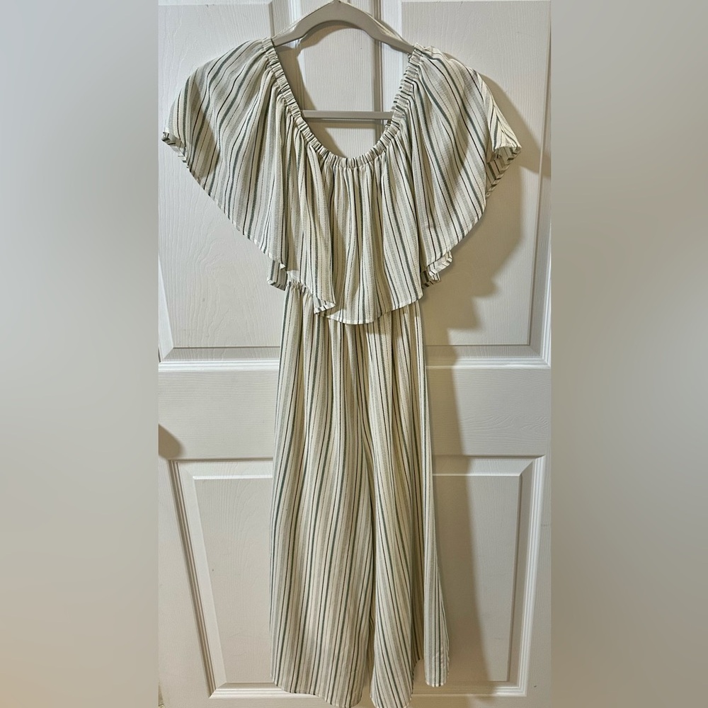 Striped Off-Shoulder Romper